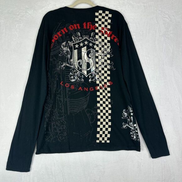 Smet By Christian Audigier Born On The Street Vintage Y2K Tee Shirt Size Large - Picture 2 of 9